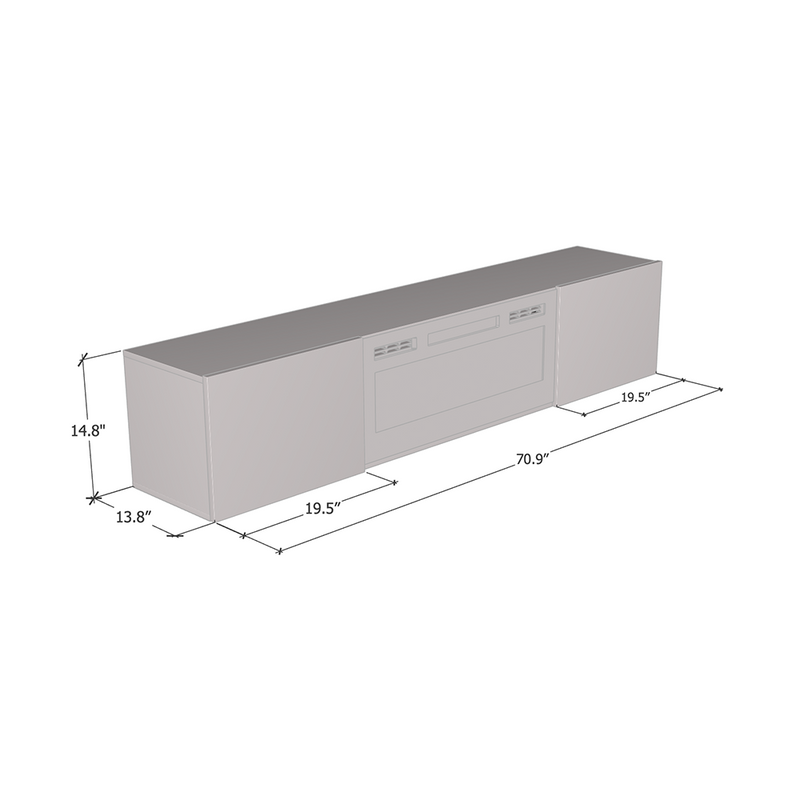 Baja BL-EF Floating Fireplace TV Stand