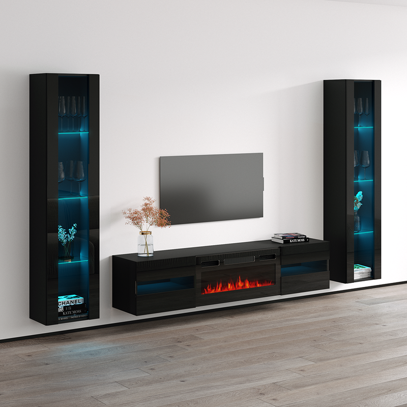 Metro BL-EF Floating Fireplace Entertainment Center - Meble Furniture