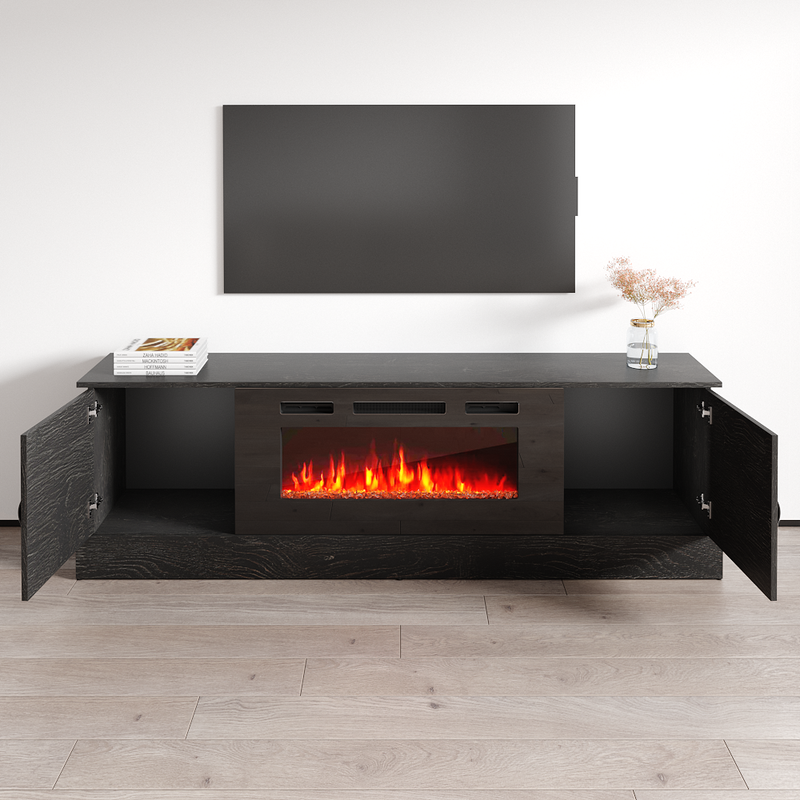 Carmen BL-EF Fireplace TV Stand - Meble Furniture