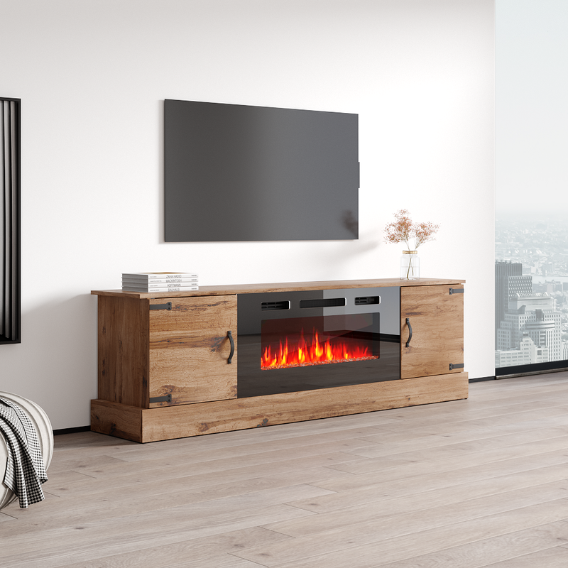 Carmen BL-EF Fireplace TV Stand - Meble Furniture