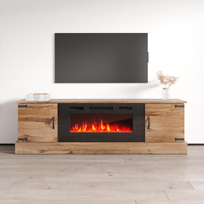 Carmen BL-EF Fireplace TV Stand - Meble Furniture