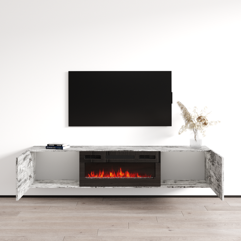 Baja BL-EF Floating Fireplace TV Stand