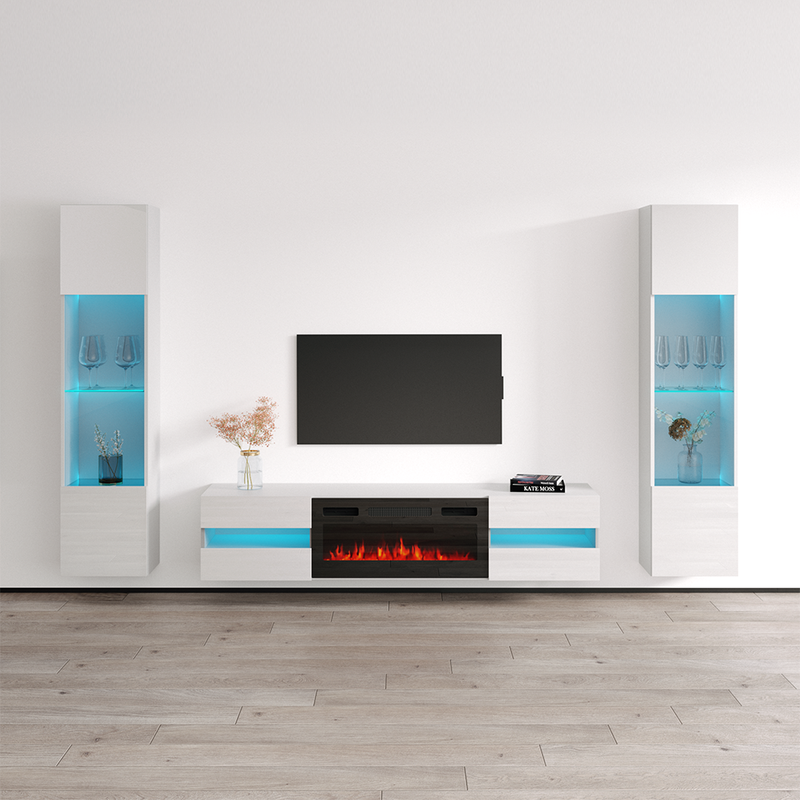 Metro BL-EF Floating Fireplace Entertainment Center - Meble Furniture