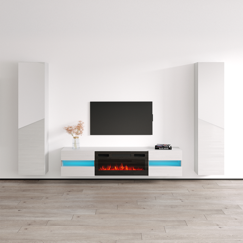 Metro BL-EF Floating Fireplace Entertainment Center - Meble Furniture