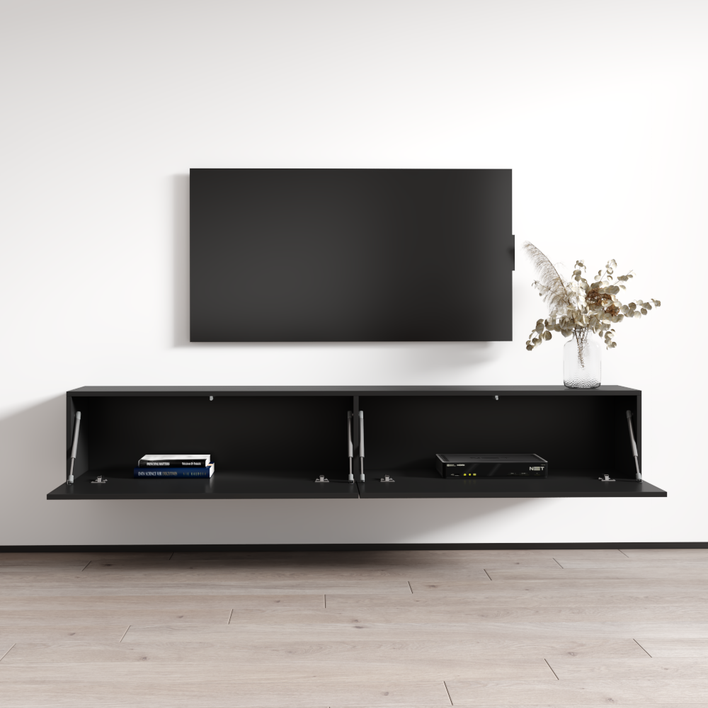 Mueble TV bajo dos puertas y dos cajones 180cm KRATOS - Tienda New Decor