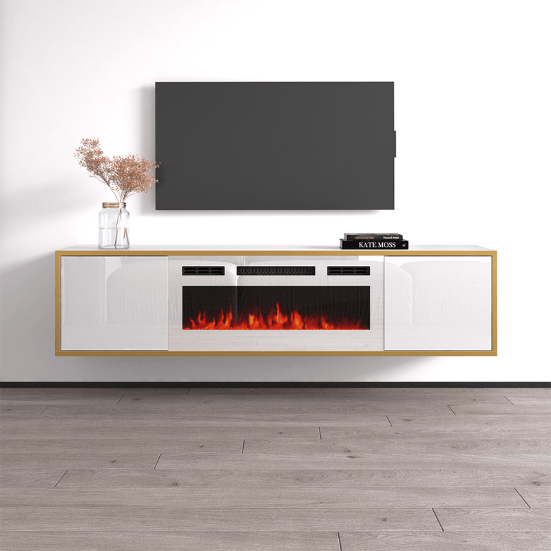 Goldie WH-EF Electric Fireplace 65" TV Stand - Meble Furniture