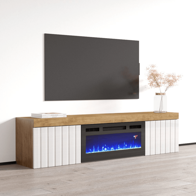 Knoxville BL-EF Electric Fireplace 71" TV Stand - Meble Furniture