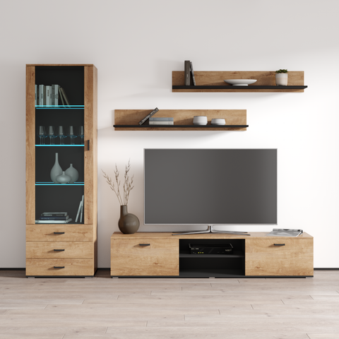 Buy Soho Double Wall Unit - Oak by Karpenter online - RJ Living